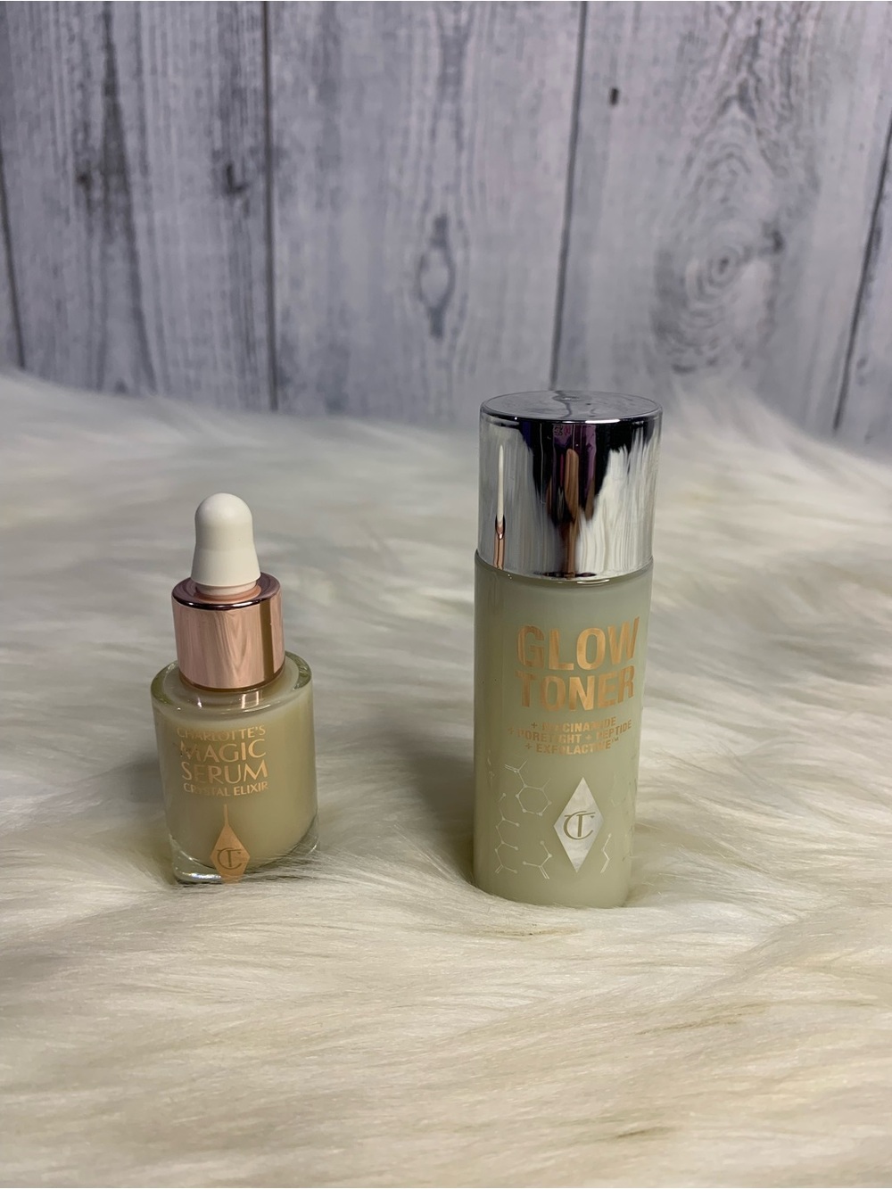 Charlotte Tilbury Glow Toner & Magic Serum Duo - Pale Green with Rose Gold